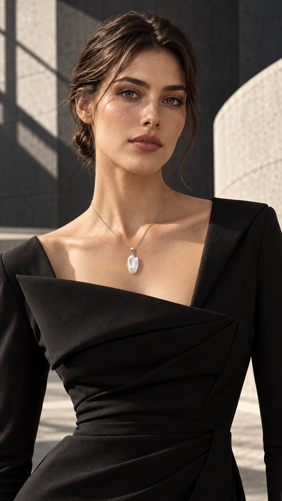 Natural Baroque Pearl Pendant Necklace